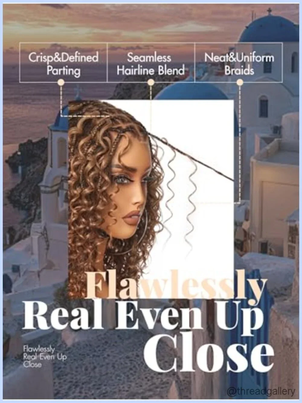 Boho Braided Deep Curly 5x5 Lace Front Human Hair Wig Glueless Pre Cut Pre